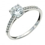 White Gold Cz Wedding Rings 9ct White Gold Cubic Zirconia Solitaire Ring